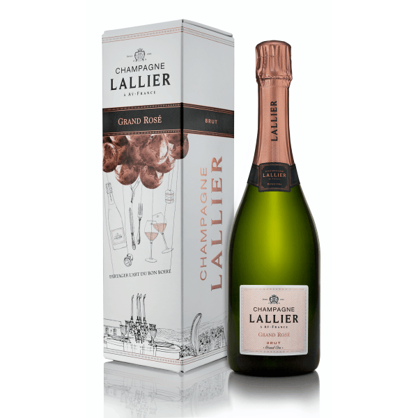 The gift of Champagne - Lallier grand cru rose with gift box